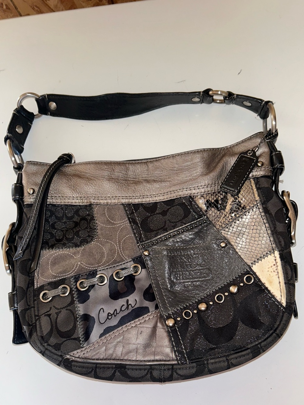 Coach Patchwork Y2K Shoulder Bag